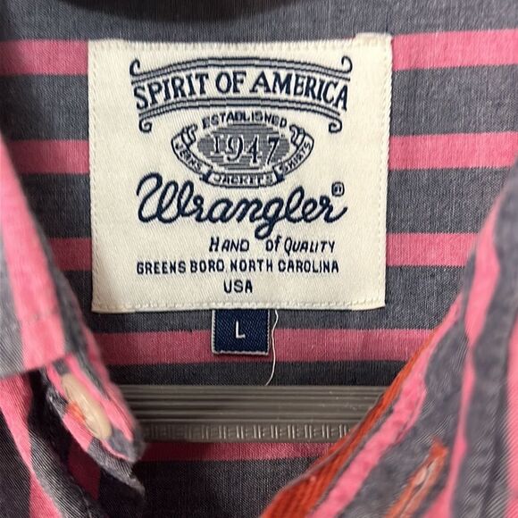 Vintage? Mens Wrangler Button a down size L - Picture 4 of 4
